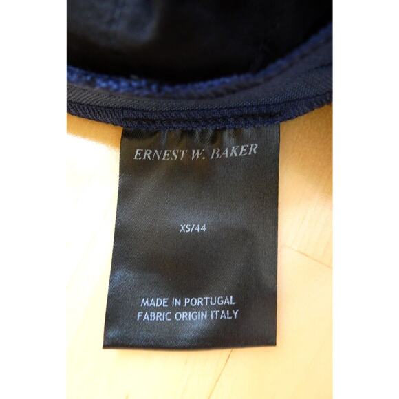 ERNEST W. BAKER ITALY Cuffed 70s Wool Trouser Pant Blue SSENSE 44 XS NWT $570 - Picture 10 of 13